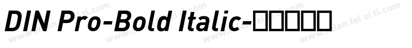 DIN Pro-Bold Italic字体转换